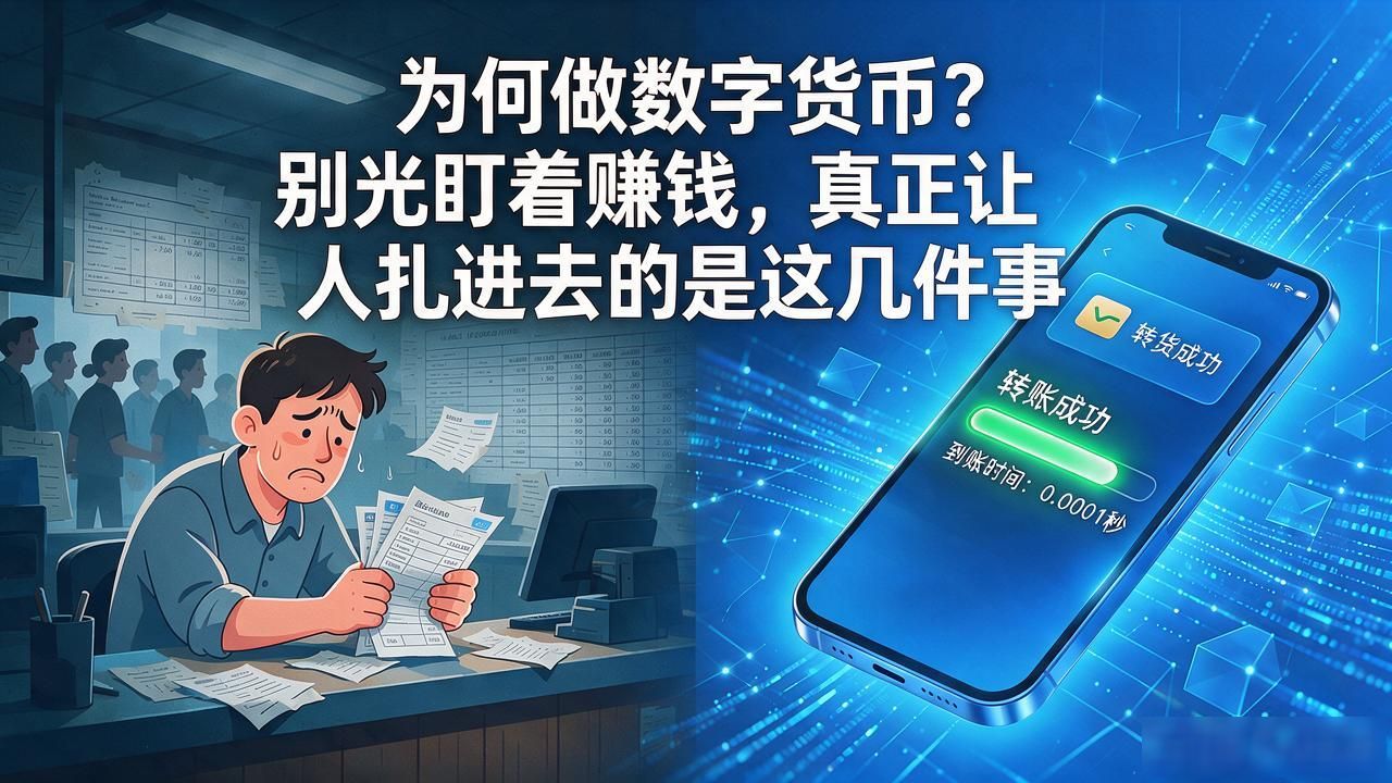 为何做数字货币？别光盯着赚钱，真正让人扎进去的是这几件事