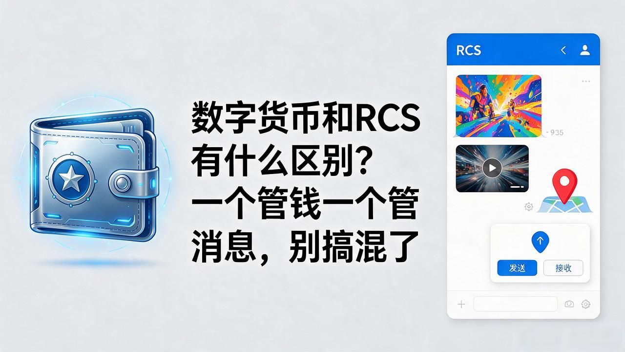 数字货币和RCS有什么区别？一个管钱一个管消息，别搞混了
