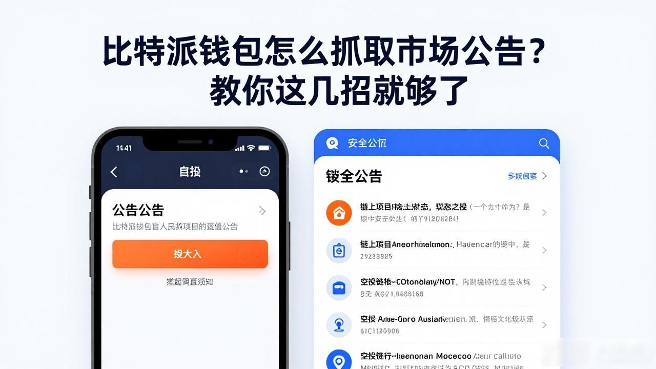 比特派钱包怎么抓取市场公告？教你这几招就够了