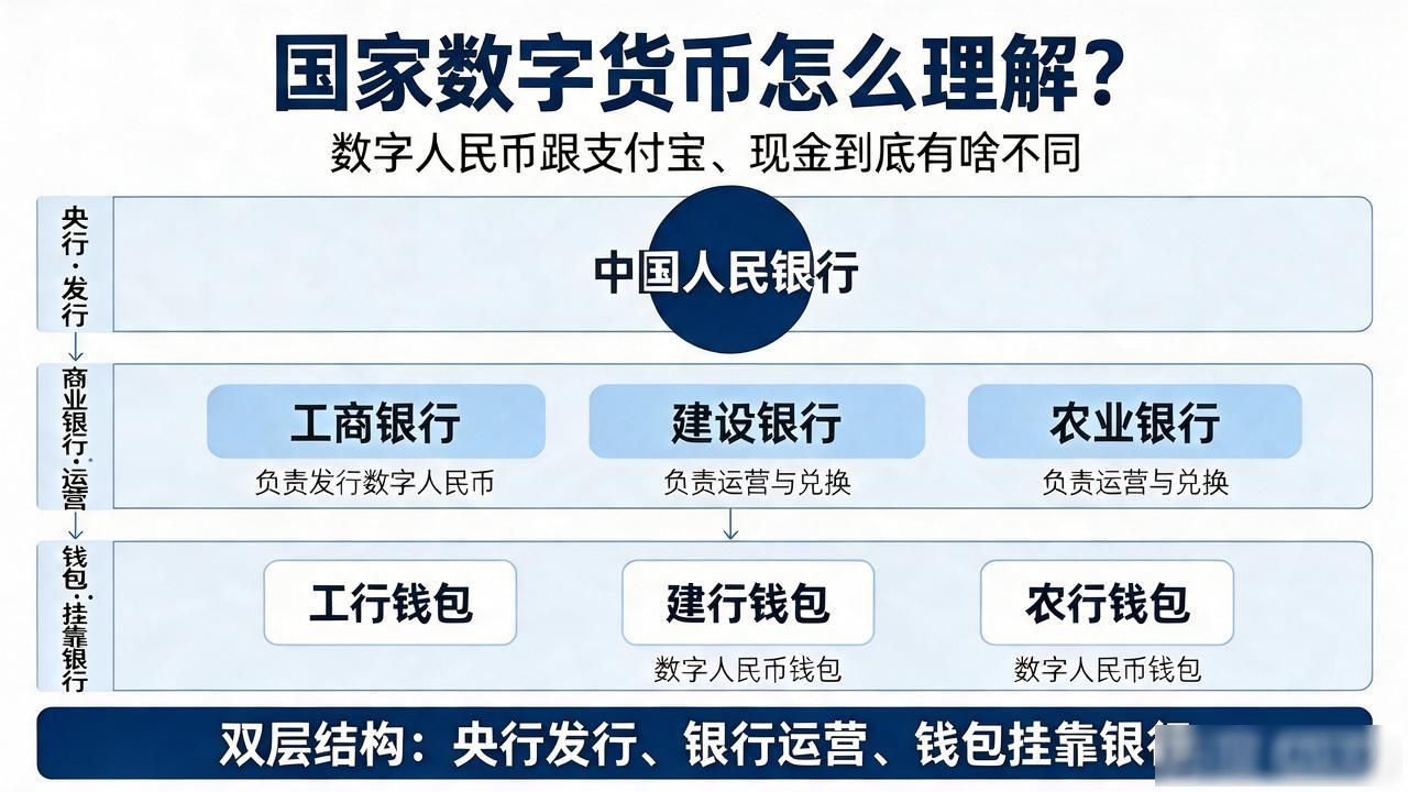 国家数字货币怎么理解？数字人民币跟支付宝、现金到底有啥不同