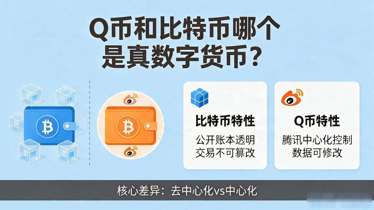 Q币和比特币哪个才是真数字货币？一文搞懂