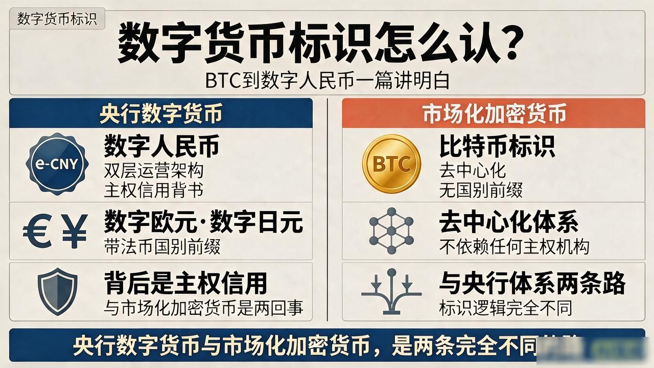 数字货币标识怎么认？BTC到数字人民币一篇讲明白