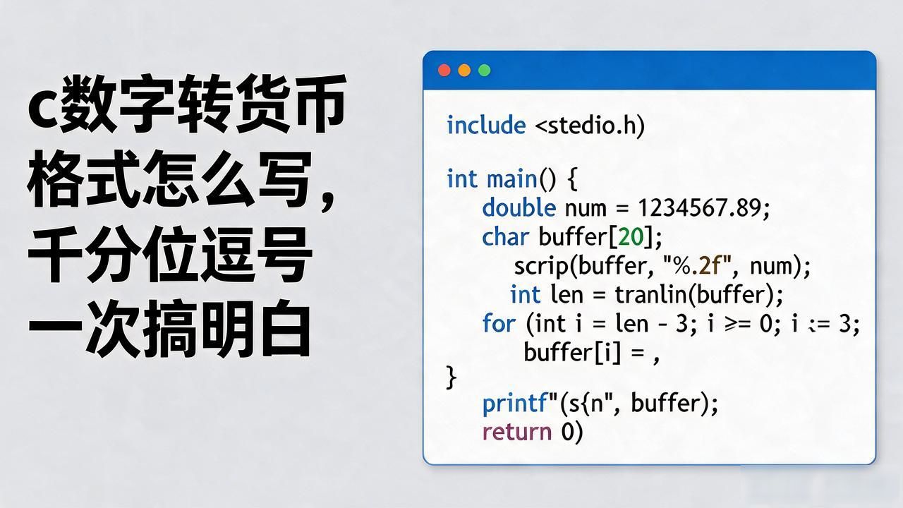 c数字转货币格式怎么写，千分位逗号一次搞明白