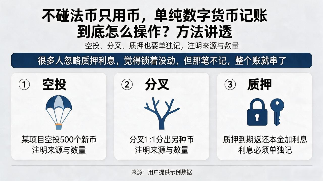 不碰法币只用币，单纯数字货币记账到底怎么操作？方法讲透