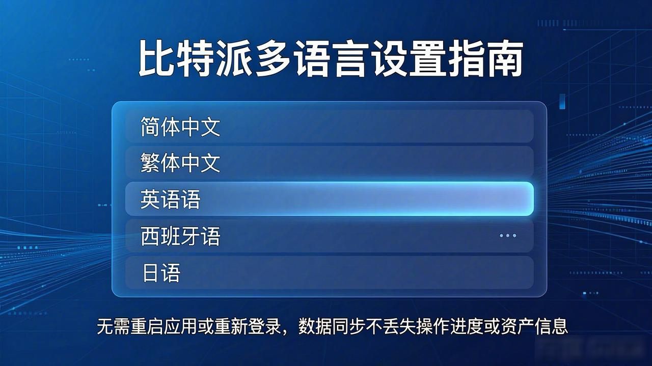 比特派多语言设置指南
