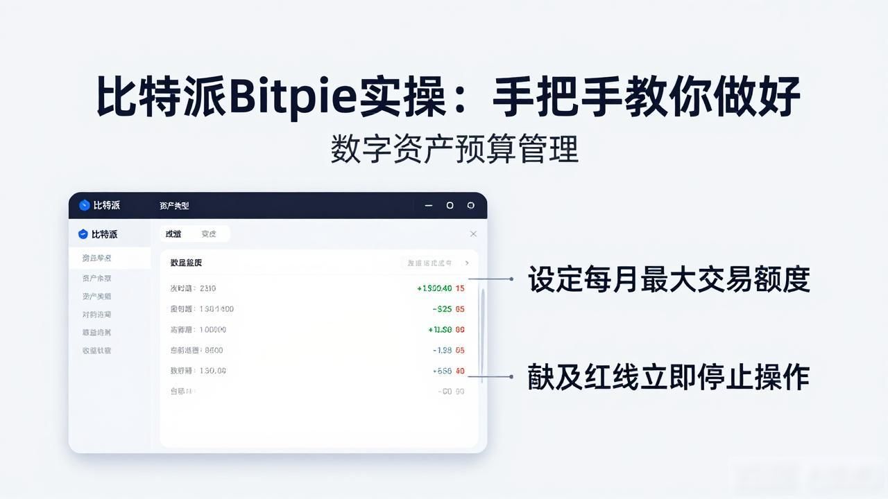 比特派Bitpie实操：手把手教你做好数字资产预算管理