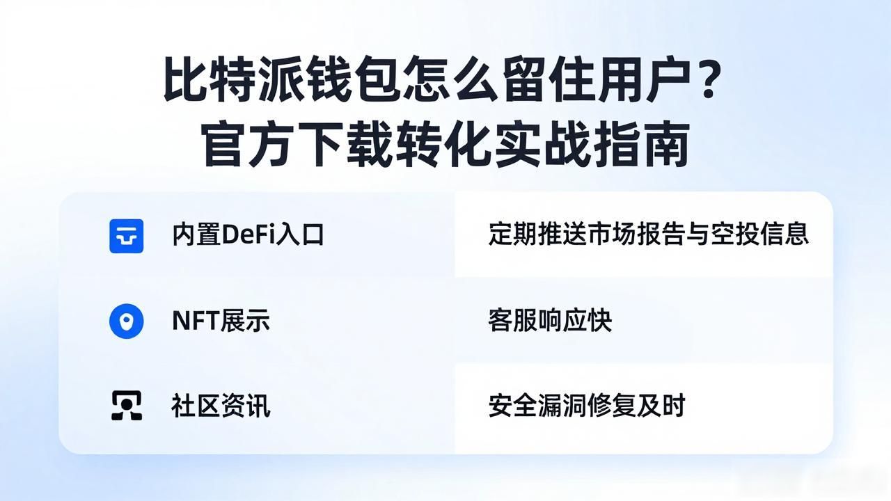 比特派钱包怎么留住用户？官方下载转化实战指南