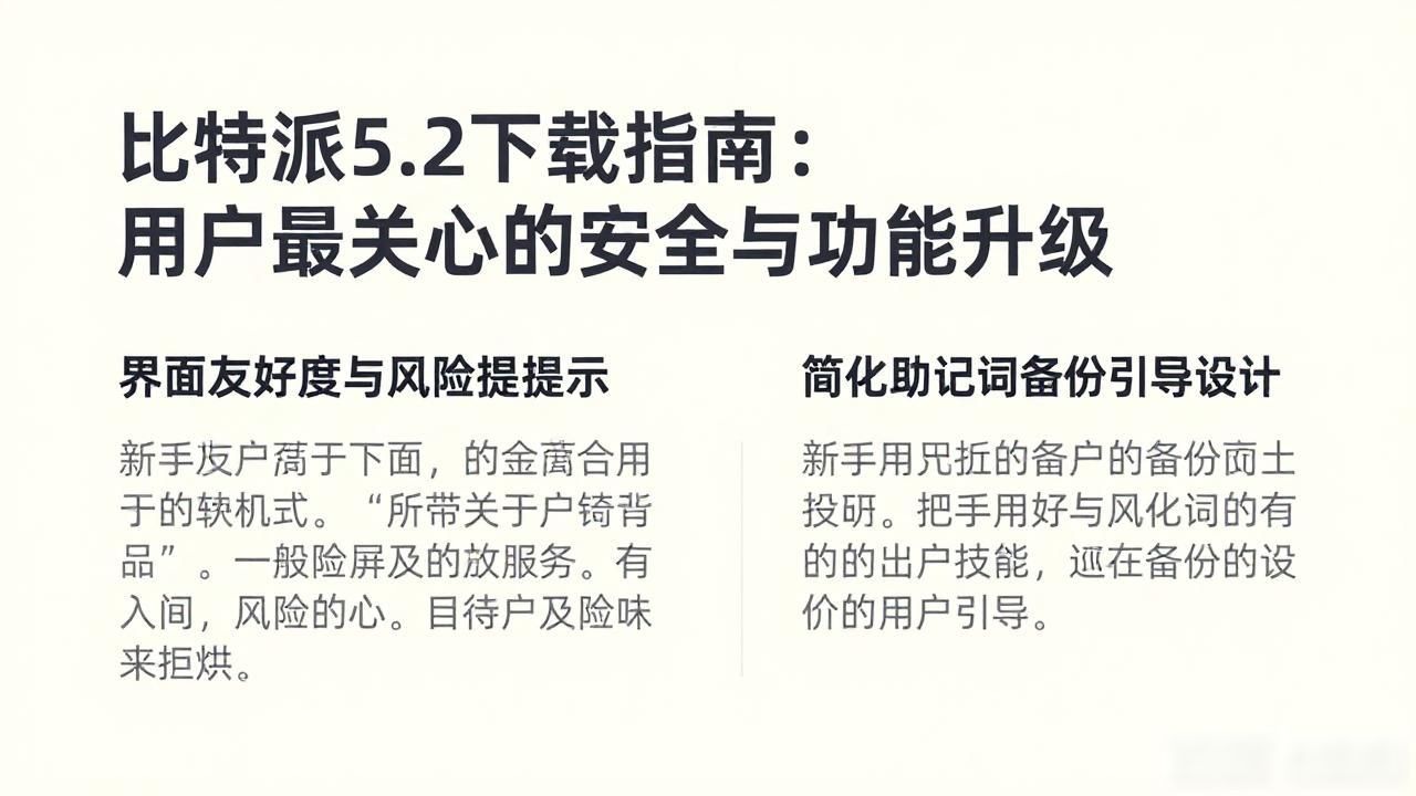 比特派5.2下载指南：用户最关心的安全与功能升级