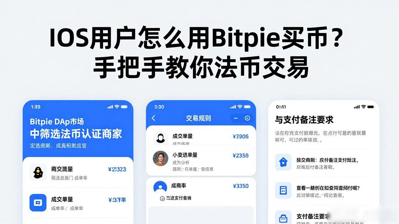 iOS用户怎么用Bitpie买币？手把手教你法币交易