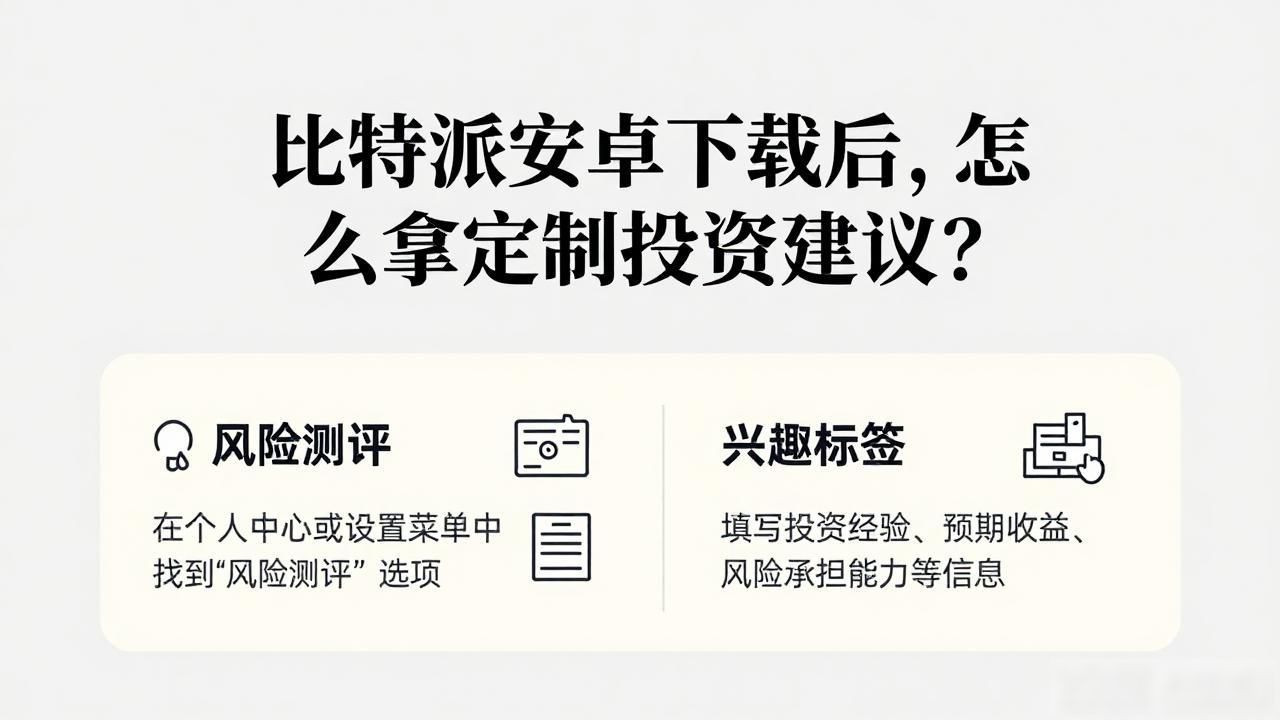 比特派安卓下载后，怎么拿定制投资建议？