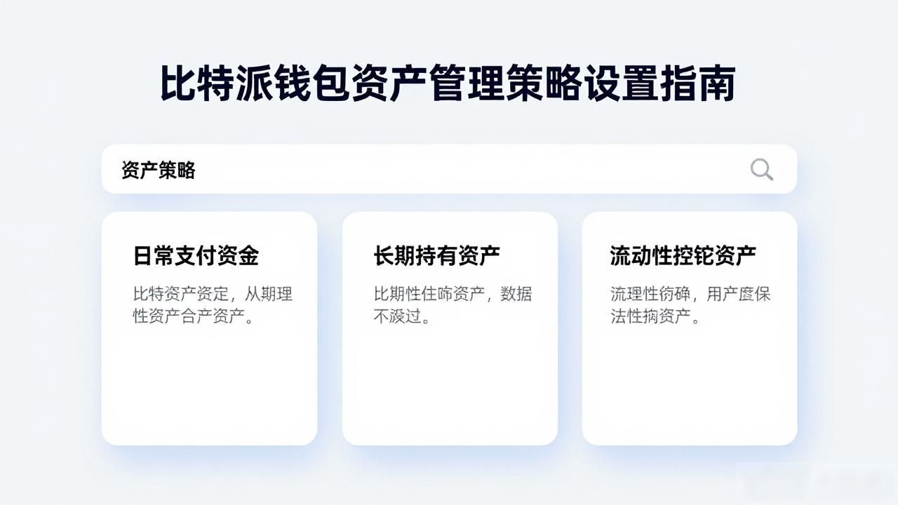 比特派钱包资产管理策略设置指南