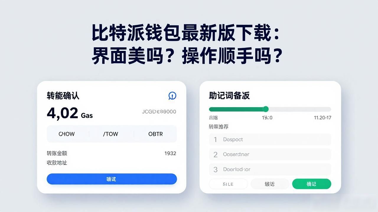 比特派钱包最新版下载：界面美吗？操作顺手吗？