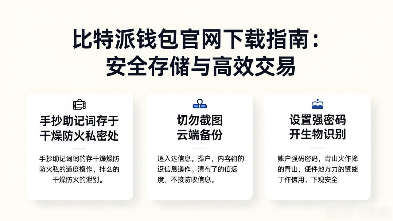比特派钱包官网下载指南：安全存储与高效交易