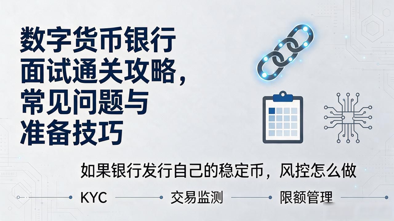 数字货币银行面试准备要点_央行数字货币面试常见问题_数字货币银行面试