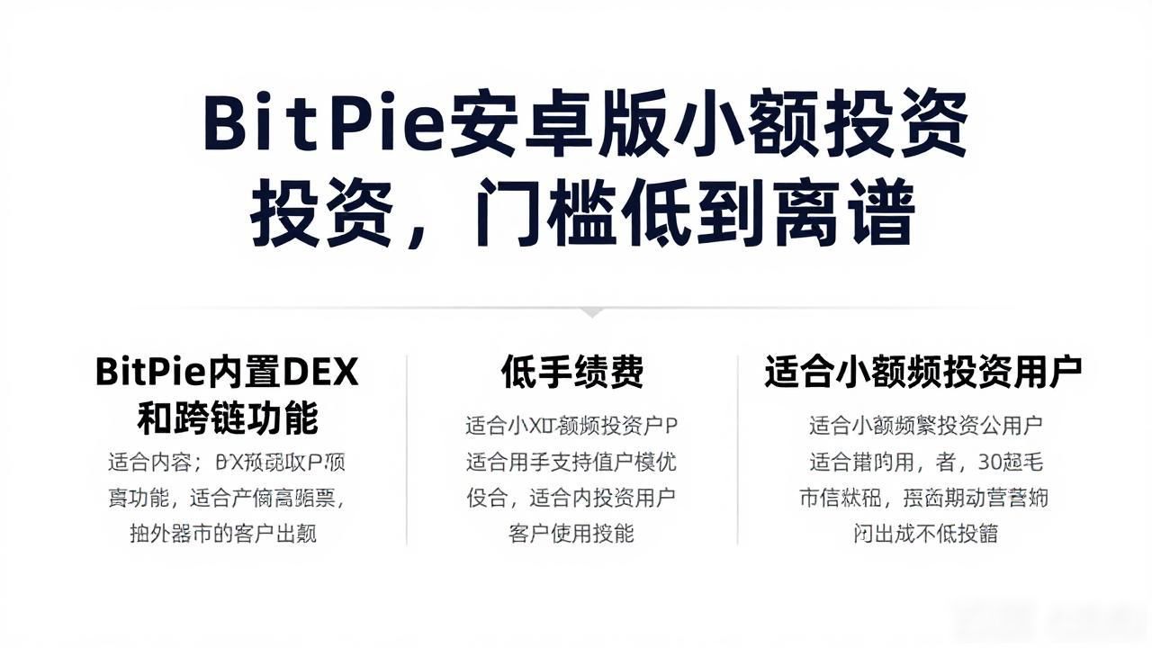 BitPie安卓版小额投资，门槛低到离谱